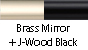 J-Wood Black & Brass Mirror