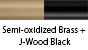 Semi-oxidized Brass & J-Wood Black