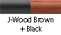 J-Wood Brown & Black