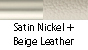 Satin Nickel & Beige Leather